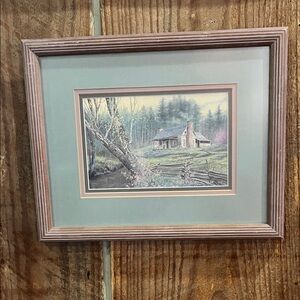 Framed print Honeysuckle Row by Larry Dodson. 15” wide X 12” high.